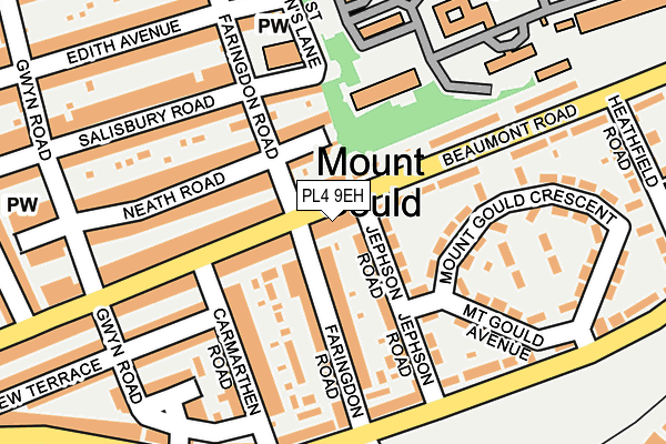 PL4 9EH map - OS OpenMap – Local (Ordnance Survey)