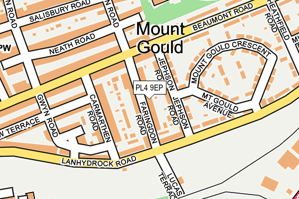 PL4 9EP map - OS OpenMap – Local (Ordnance Survey)