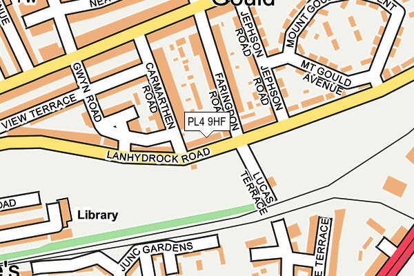 PL4 9HF map - OS OpenMap – Local (Ordnance Survey)
