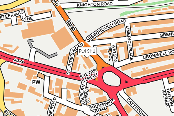 PL4 9HU map - OS OpenMap – Local (Ordnance Survey)