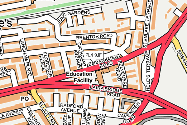 PL4 9JF map - OS OpenMap – Local (Ordnance Survey)