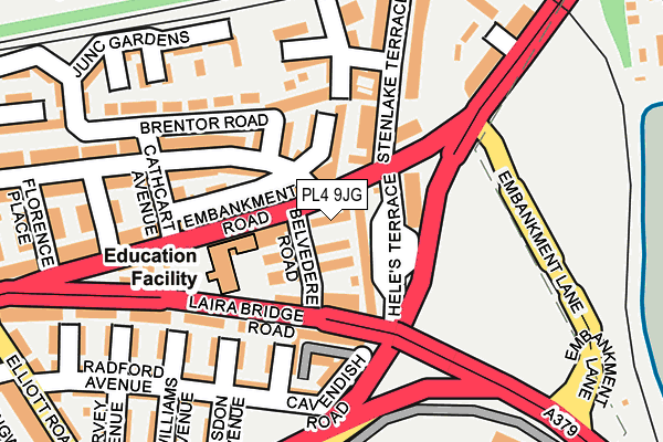 PL4 9JG map - OS OpenMap – Local (Ordnance Survey)