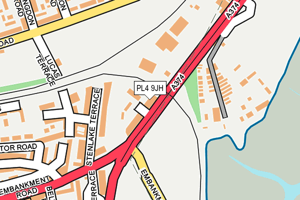 PL4 9JH map - OS OpenMap – Local (Ordnance Survey)