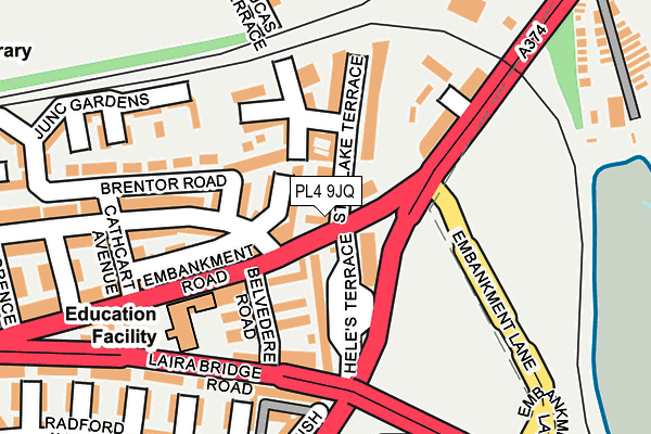 PL4 9JQ map - OS OpenMap – Local (Ordnance Survey)