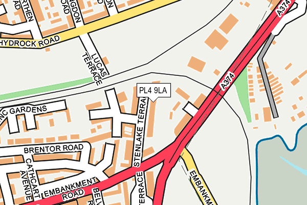 PL4 9LA map - OS OpenMap – Local (Ordnance Survey)