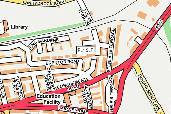 PL4 9LF map - OS OpenMap – Local (Ordnance Survey)