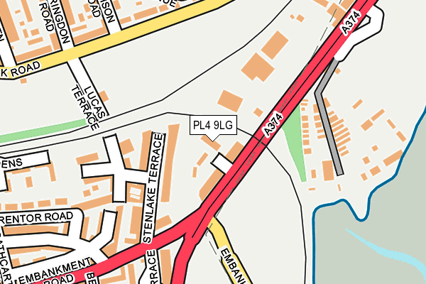 PL4 9LG map - OS OpenMap – Local (Ordnance Survey)