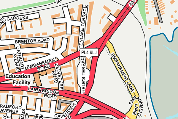 PL4 9LJ map - OS OpenMap – Local (Ordnance Survey)