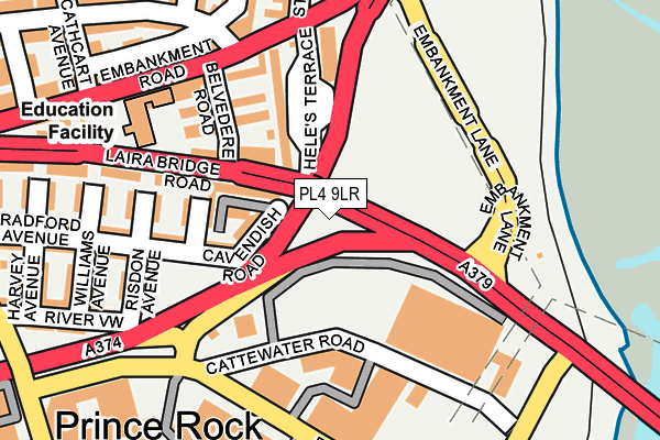 PL4 9LR map - OS OpenMap – Local (Ordnance Survey)