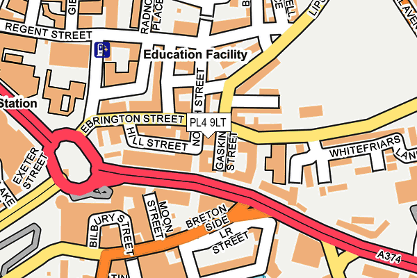PL4 9LT map - OS OpenMap – Local (Ordnance Survey)