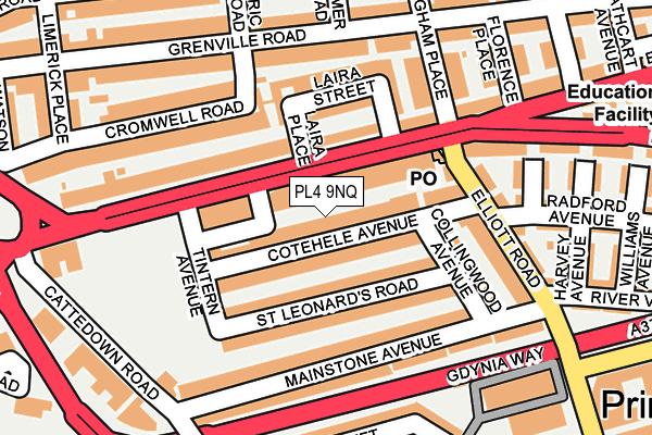 PL4 9NQ map - OS OpenMap – Local (Ordnance Survey)