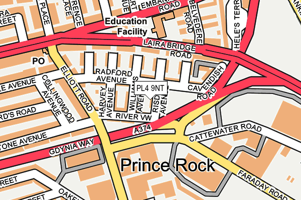 PL4 9NT map - OS OpenMap – Local (Ordnance Survey)