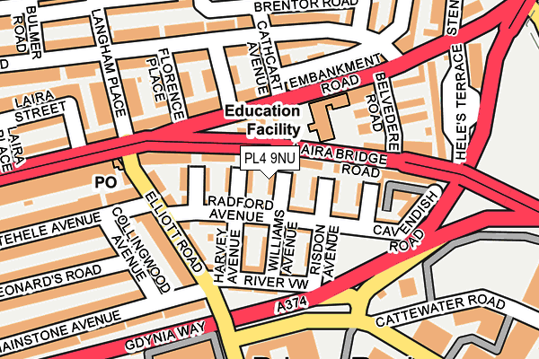 PL4 9NU map - OS OpenMap – Local (Ordnance Survey)