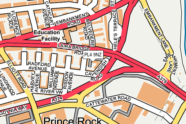 PL4 9NZ map - OS OpenMap – Local (Ordnance Survey)