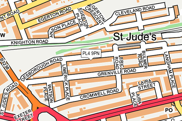 PL4 9PN map - OS OpenMap – Local (Ordnance Survey)