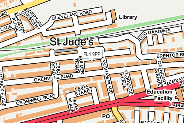 PL4 9PP map - OS OpenMap – Local (Ordnance Survey)