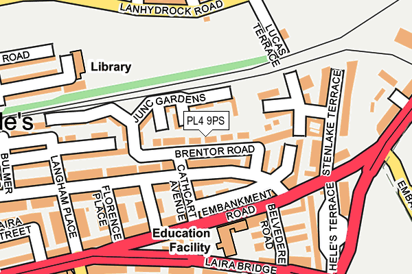 PL4 9PS map - OS OpenMap – Local (Ordnance Survey)