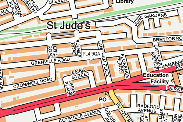 PL4 9QA map - OS OpenMap – Local (Ordnance Survey)