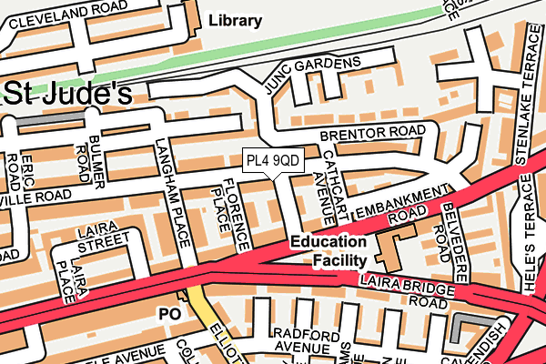 PL4 9QD map - OS OpenMap – Local (Ordnance Survey)