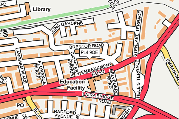 PL4 9QE map - OS OpenMap – Local (Ordnance Survey)