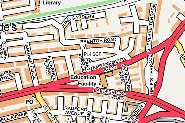 PL4 9QF map - OS OpenMap – Local (Ordnance Survey)