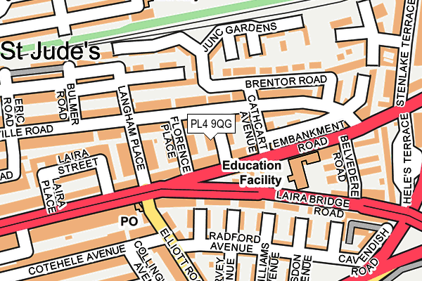PL4 9QG map - OS OpenMap – Local (Ordnance Survey)