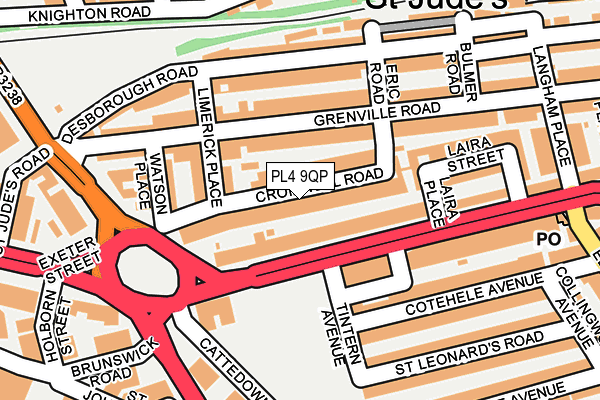 PL4 9QP map - OS OpenMap – Local (Ordnance Survey)