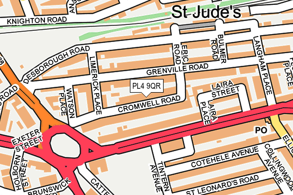 PL4 9QR map - OS OpenMap – Local (Ordnance Survey)