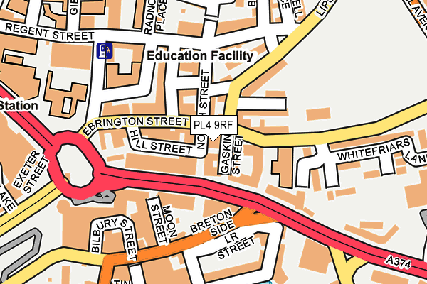 PL4 9RF map - OS OpenMap – Local (Ordnance Survey)