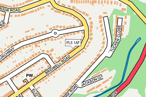 PL5 1AF map - OS OpenMap – Local (Ordnance Survey)