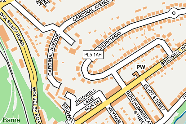 PL5 1AH map - OS OpenMap – Local (Ordnance Survey)