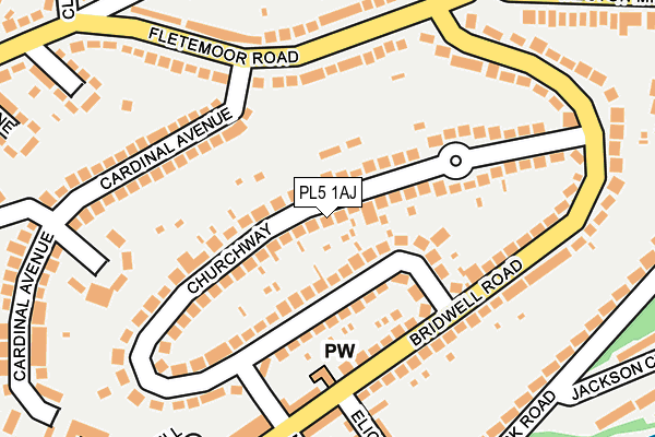 PL5 1AJ map - OS OpenMap – Local (Ordnance Survey)
