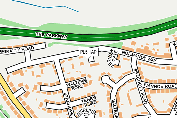 PL5 1AP map - OS OpenMap – Local (Ordnance Survey)