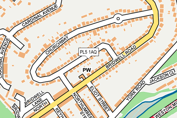 PL5 1AQ map - OS OpenMap – Local (Ordnance Survey)