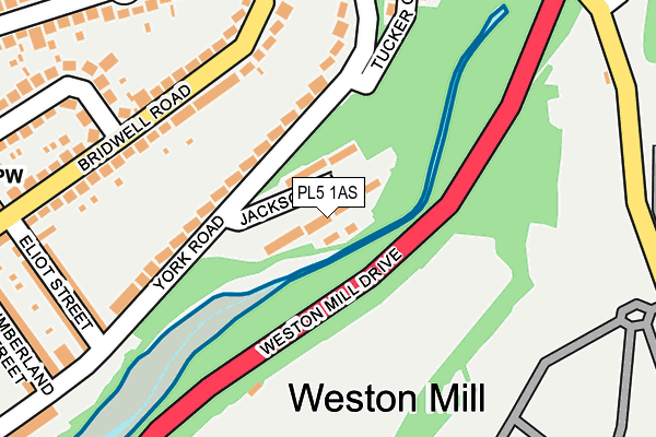 PL5 1AS map - OS OpenMap – Local (Ordnance Survey)