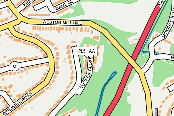 PL5 1AW map - OS OpenMap – Local (Ordnance Survey)