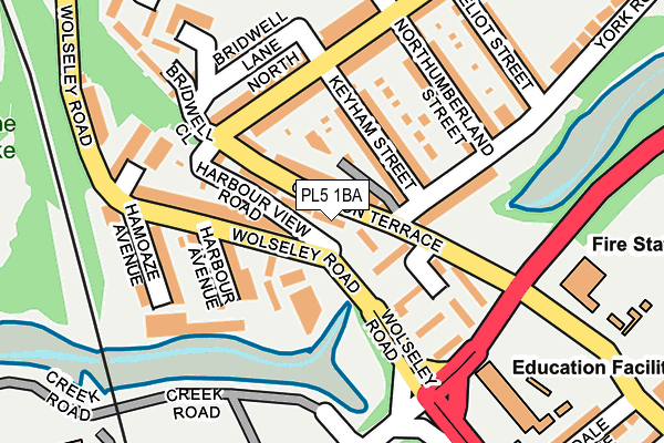 PL5 1BA map - OS OpenMap – Local (Ordnance Survey)