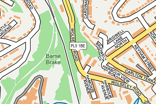 PL5 1BE map - OS OpenMap – Local (Ordnance Survey)