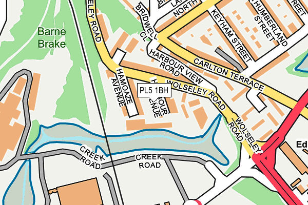 PL5 1BH map - OS OpenMap – Local (Ordnance Survey)