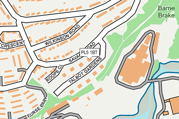 PL5 1BT map - OS OpenMap – Local (Ordnance Survey)