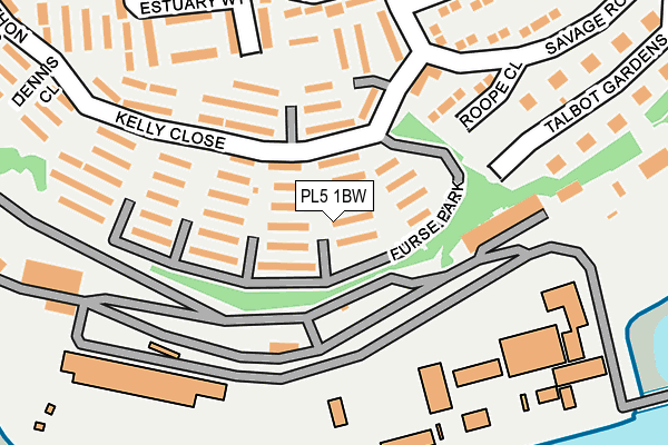 PL5 1BW map - OS OpenMap – Local (Ordnance Survey)