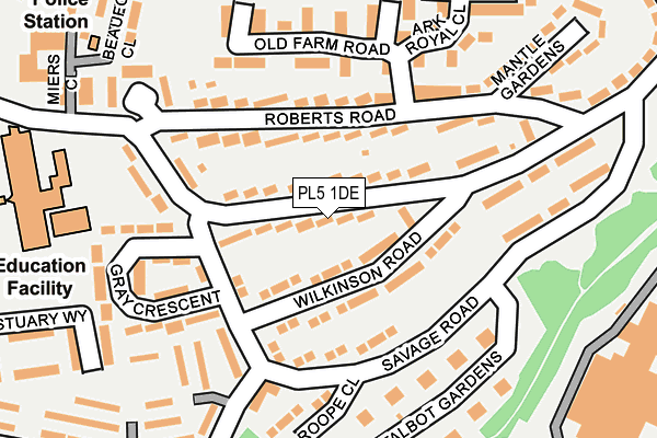 PL5 1DE map - OS OpenMap – Local (Ordnance Survey)