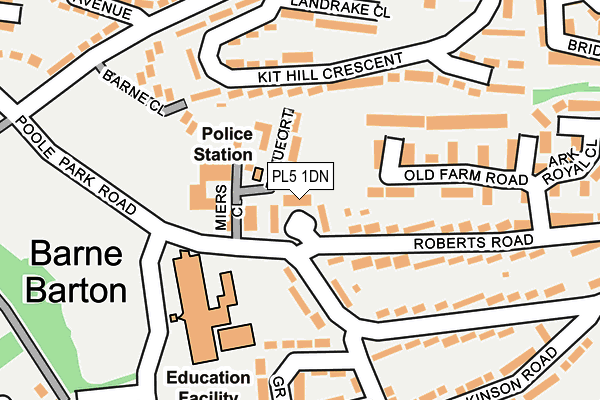 PL5 1DN map - OS OpenMap – Local (Ordnance Survey)