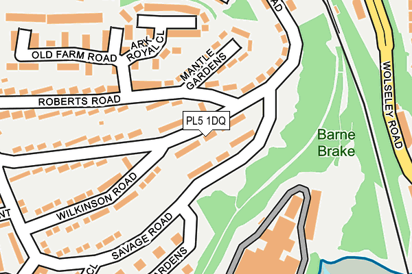 PL5 1DQ map - OS OpenMap – Local (Ordnance Survey)