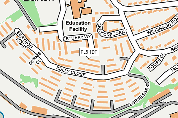 PL5 1DT map - OS OpenMap – Local (Ordnance Survey)
