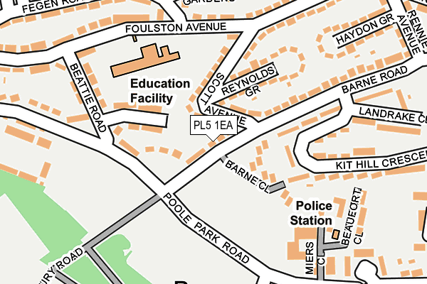 PL5 1EA map - OS OpenMap – Local (Ordnance Survey)