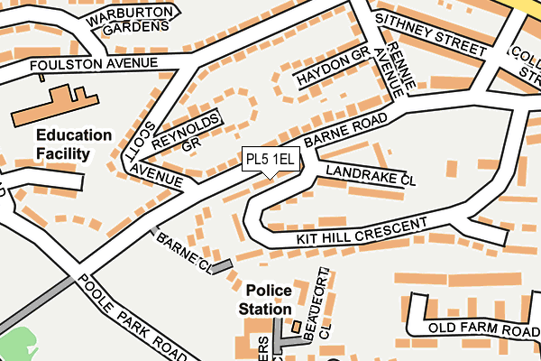 PL5 1EL map - OS OpenMap – Local (Ordnance Survey)