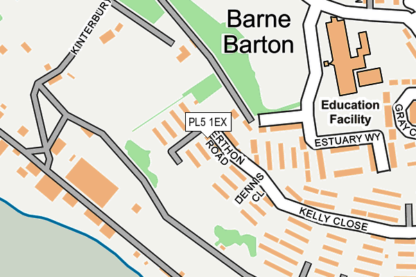 PL5 1EX map - OS OpenMap – Local (Ordnance Survey)