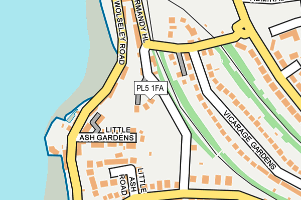 PL5 1FA map - OS OpenMap – Local (Ordnance Survey)
