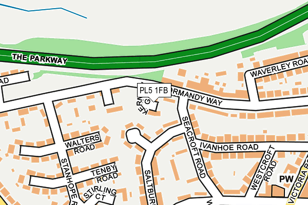 PL5 1FB map - OS OpenMap – Local (Ordnance Survey)